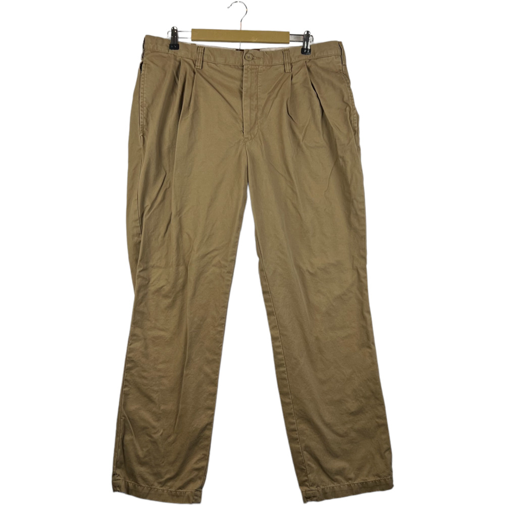 Bob Timberlake Men's Casual Dress Cuffed Chino Pants, Khaki Tan, 38x32